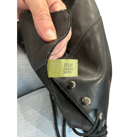 Timberland Women’s Knee Lace Up Black Combat Leather Boots Size 8 - Picture 8 of 10